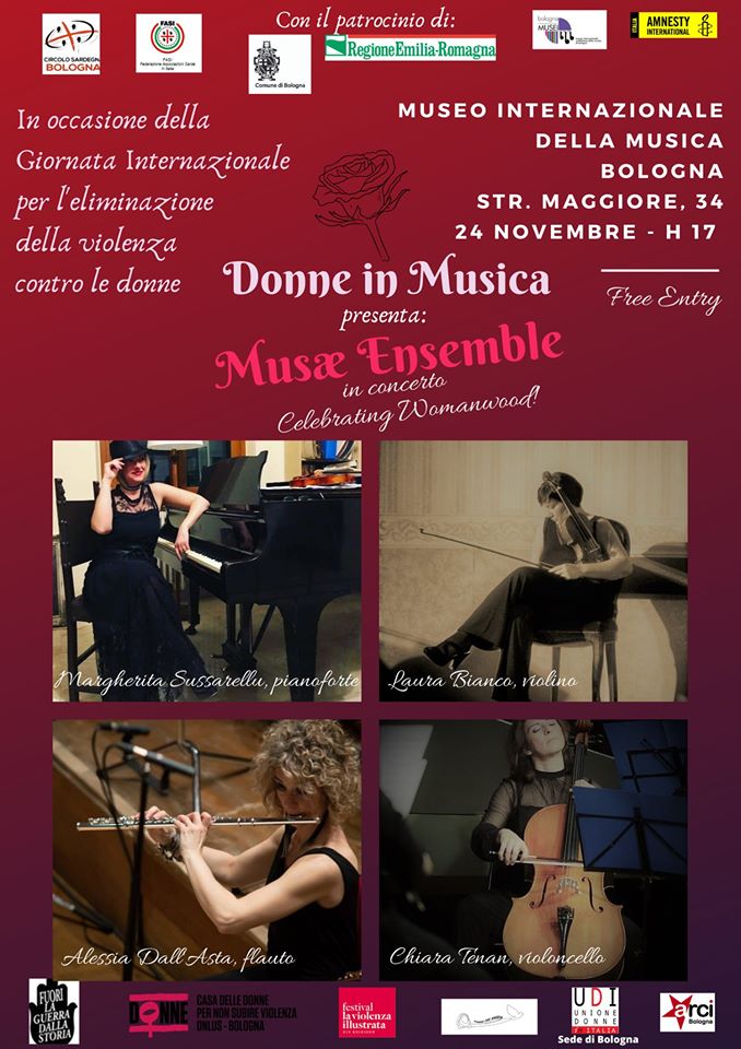 Programme for concert in Bologna